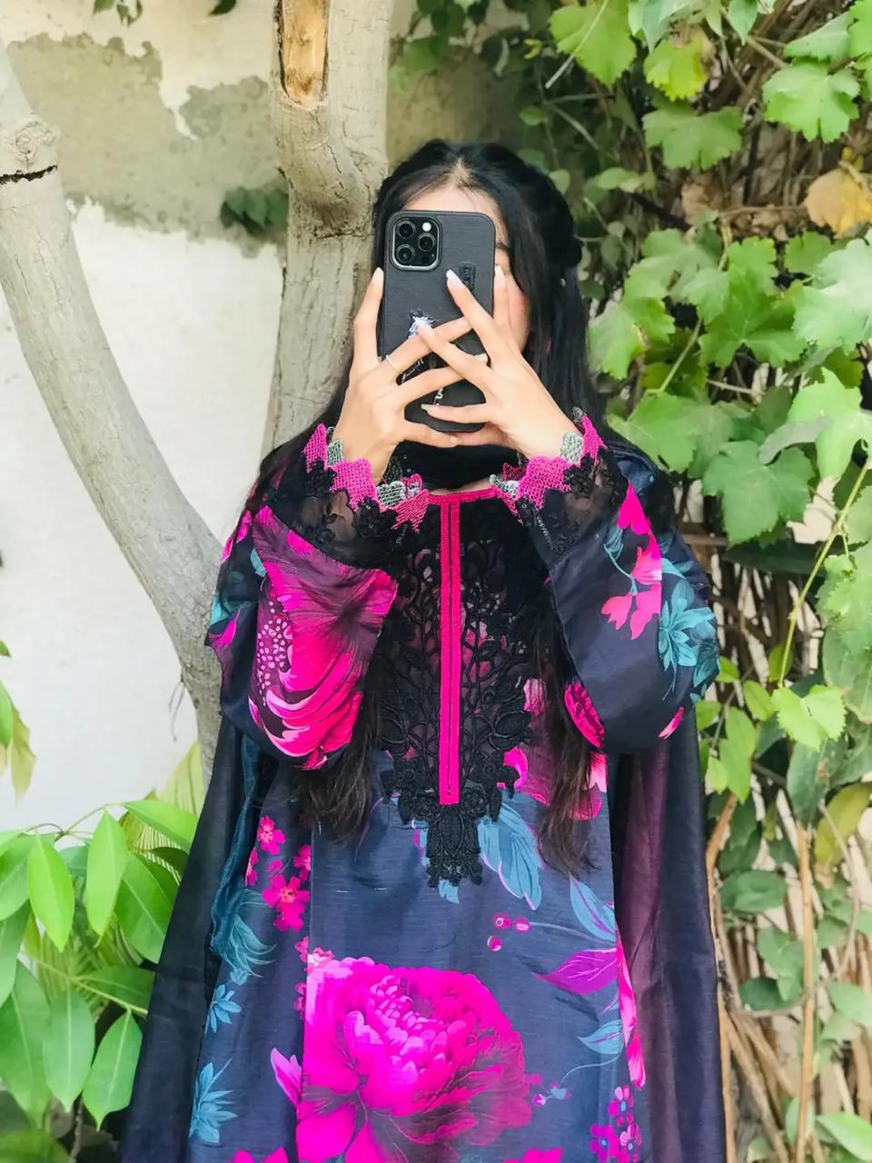 Rabishoo Libas Midnight Bloom  Flooral Collection