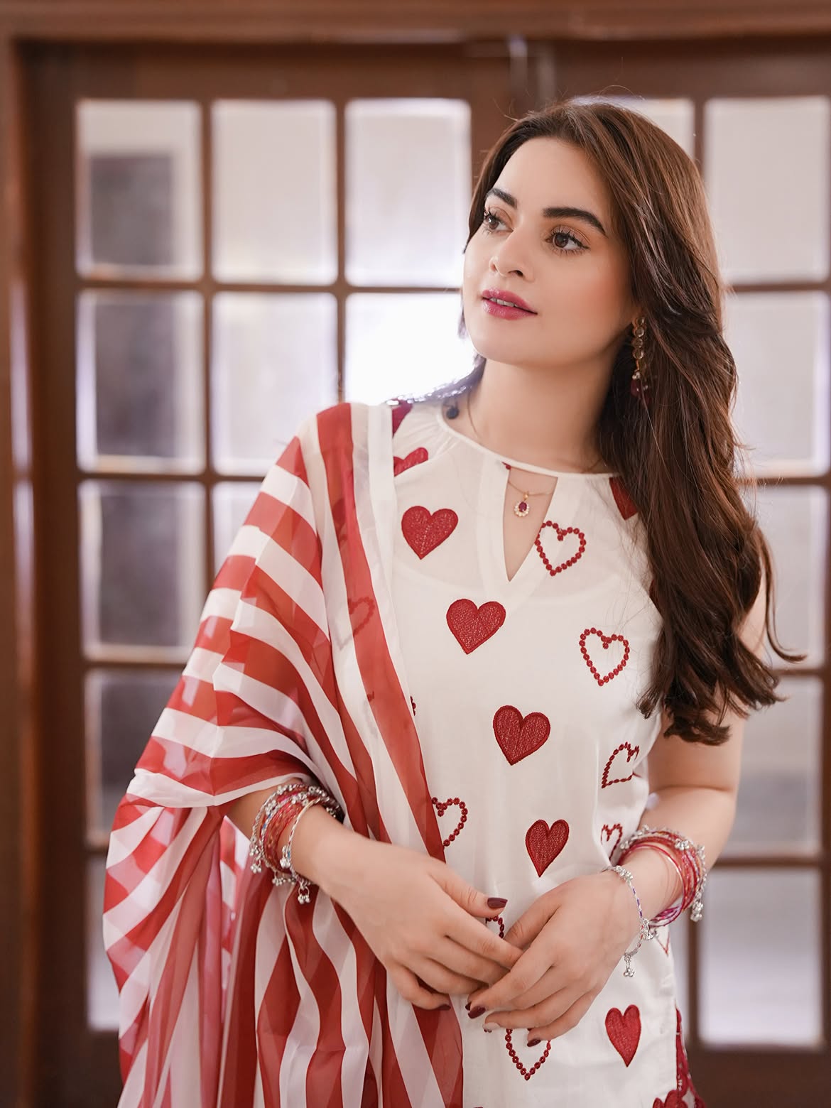 Elegant Heart  3-Piece Suit – Rabishoo Libas ❤️