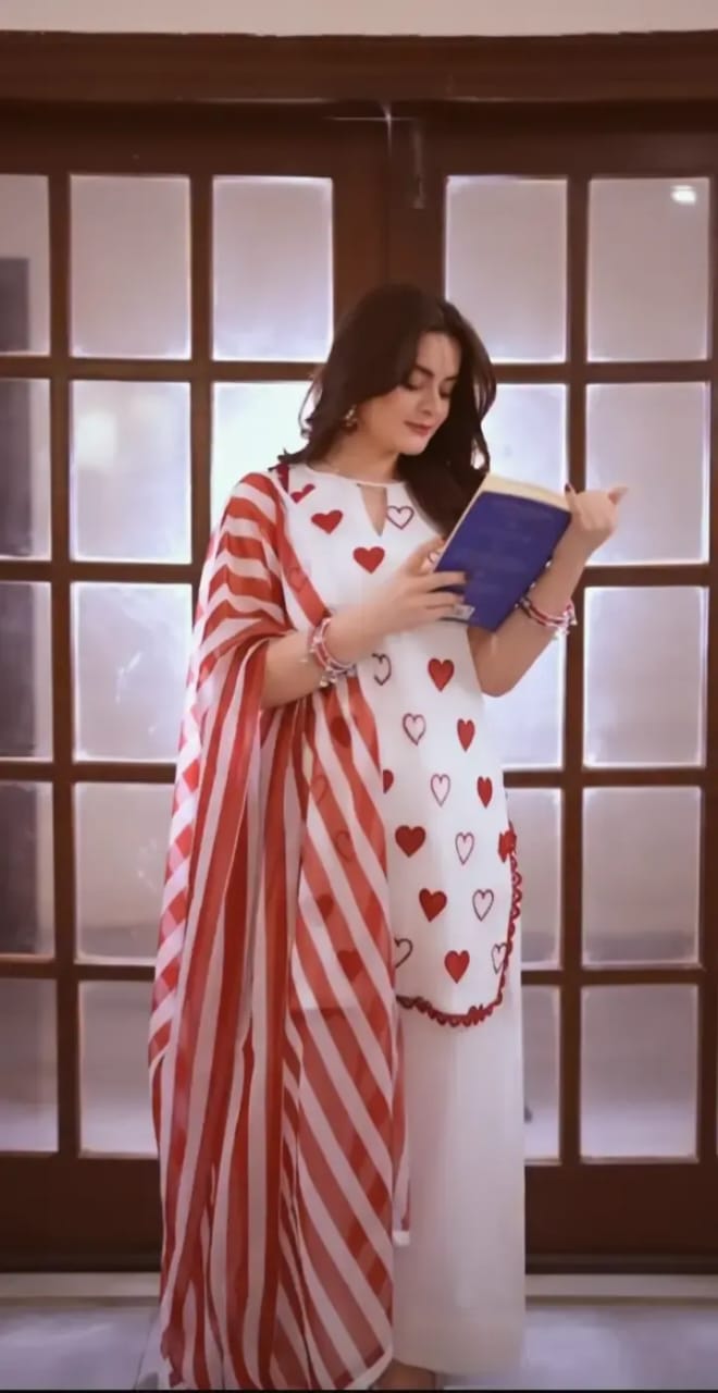Elegant Heart  3-Piece Suit – Rabishoo Libas ❤️